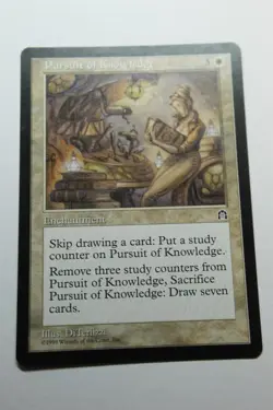 MTG Pursuit of Knowledge x1- -Stronghold-Lightly Played - Image 1