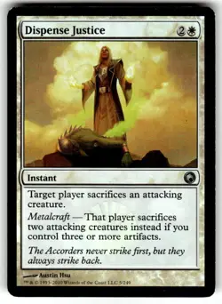 FOIL MTG NM Dispense Justice Scars of Mirrodin Regular - Image 1