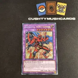 YUGIOH ELEMENTAL HERO SUNRISE SECRET RARE LDS3-EN104 LIMITED EDITION - Image 1
