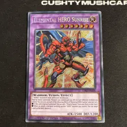 YUGIOH ELEMENTAL HERO SUNRISE SECRET RARE LDS3-EN104 LIMITED EDITION - Image 2
