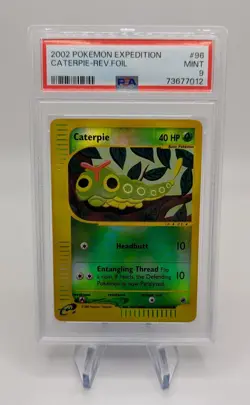 PSA 9 Mint Caterpie #96 Reverse Holo 2002 Pokemon Expedition - Image 1