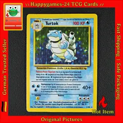 Turtok - Blastoise Pokemon Karte TCG WOTC 2/102 Rare Holo Base Basis-Set /T21 - Image 1