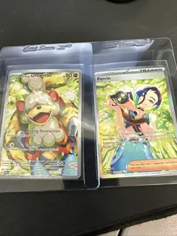 Pokemon TCG Perrin and Growlithe Full Art Illustration - Image 1