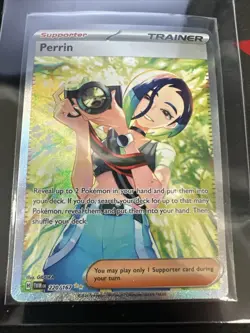 Pokemon TCG Perrin and Growlithe Full Art Illustration - Image 2