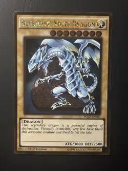 Yugioh! - Blue-Eyes White Dragon (Tablet) PGL2-EN080 Gold Rare 1st Edition NM - Image 1