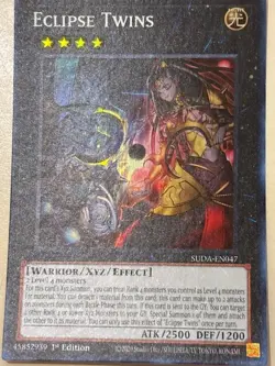 Yugioh 1x Eclipse Twins SUDA-EN047 Supreme Darkness 1st Edition NM - M - Image 1