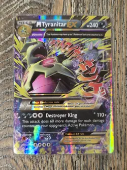 M Tyranitar EX 43/98 Ultra Rare XY Ancient Origins Pokemon Card LP - Image 1
