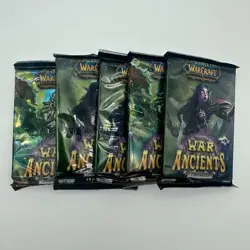 ??World Of Warcraft War Of The Ancients 5 Booster Pack LOT For Card Game WOW?? - Image 1