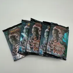 World Of Warcraft Throne Of Tides 5 Booster Pack LOT For Card Game WOW - Image 1