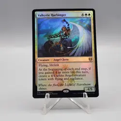 Magic the Gathering Valkyrie Harbinger Promo Foil KHM Commander Angel Cleric - Image 1