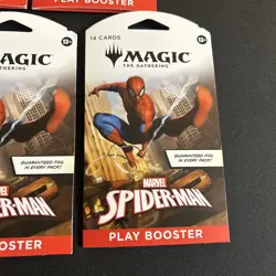 9x Magic The Gathering Marvel Spider-Man Sleeved Play Boosters All New & Sealed! - Image 2