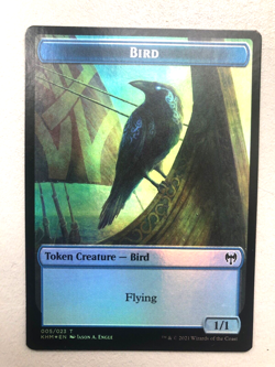 Mtg Carte Magic Kaldheim Bird Human Warrior Token Eng FOIL NM - Image 1