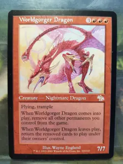 MTG - Worldgorger Dragon. The List / Judgment. Rare Creature - Nightmare Dragon. - Image 1