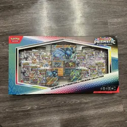 Pokemon TCG Prismatic Evolutions Lucario Ex + Tyranitar Ex Premium Collection - Image 1