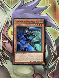 SDHS-EN001 Elemental Hero Shadow Mist Super Rare 1st Edition NM Yugioh Cards - Image 1