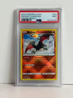 2023 Pokemon SWSH Crown Zenith Radiant Charizard #020/159 PSA 9 - Image 1