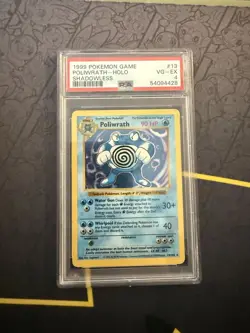 1999 POKEMON GAME #13 POLIWRATH HOLO SHADOWLESS PSA 4 (1142) - Image 1