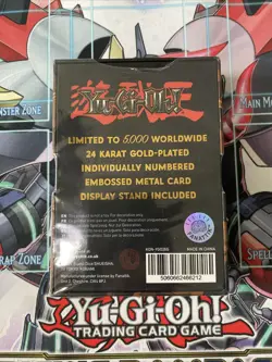 YuGiOh Exodia, The Forbidden One 24 Karat Gold Plated Card Limited Edition - Image 2