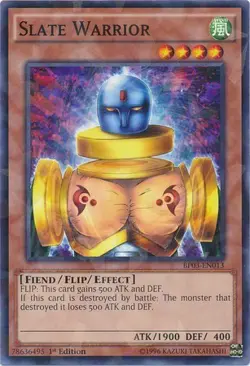 1x Slate Warrior (Shatterfoil) - 1 NM Eng YuGiOh - Battle Pack 3: Monster League - Image 1