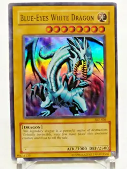 Blue-Eyes White Dragon SKE-001 Holographic Ultra Rare Yugioh Card - Image 1