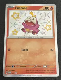Fuecoco SVP 079 Black Star Promo Shiny Holo Rare Pokemon TCG Card NM - Image 1