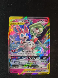 Pokemon Gardevoir & Sylveon GX Unbroken Bonds Holo Card 130/214 Ultra Rare SM - Image 1
