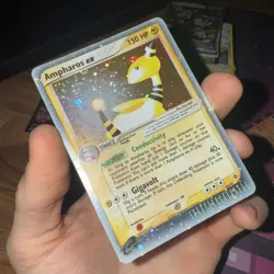 Pokemon Ampharos EX Dragon Holo Rare Card 89/97 Rare Border Swirl - Image 1