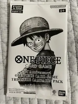 One Piece Card Game 3rd Anniversary Treasure Campaign Promo Pack SEALED - Image 1