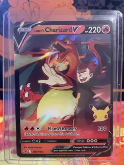 Lance’s Charizard SWSH133 Full Art Holo Promo Pokemon Card Celebrations 25th Ann - Image 1