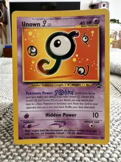 Unown J Black Star Promo 38 Excellent Rare Non Holo Pokemon Card 2001 - Image 1