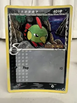 Natu EX Dragon Frontiers 55/101 Reverse Holo Pokemon Card 2006 Played - Image 1