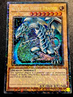 Blue-Eyes White Dragon HAC1-EN001 NM 1st Ed Ultra Rare Duel Terminal Yugioh Card - Image 1