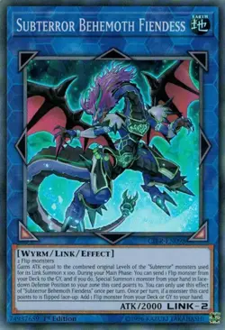 Yugioh! LP Subterror Behemoth Fiendess - CIBR-EN098 - Super Rare - 1st Edition L - Image 1