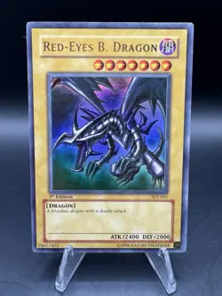 Red-Eyes Black Dragon 1st Edition SDJ-001 Ultra Rare Yu-Gi-Oh Card LP - Image 1