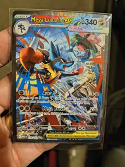 Pokemon TCG Mega Lucario EX Special Illustration Rare #179/132 Full Art Holo NM - Image 1