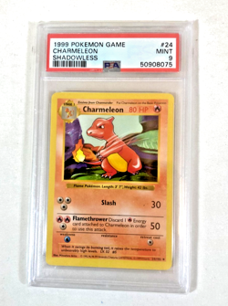 PSA 9 MINT 1999 POKEMON GAME 24 CHARMELEON SHADOWLESS - Image 1