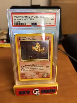 2000 POKEMON GYM HEROES HOLO #1 BLAINE'S MOLTRES PSA 3 - Image 1