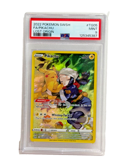 2022 Pokemon Lost Origin Pikachu Full Art Trainer Gallery TG05 PSA 9 Mint Sword - Image 1