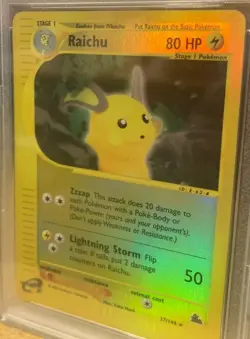 Raichu Skyridge PSA 9 Mint 27/144 Rare Reverse Holo Pokemon 2003 - Image 3
