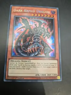 YUGIOH DARK ARMED DRAGON SECRET RARE NM LCKC-EN068 - Image 1