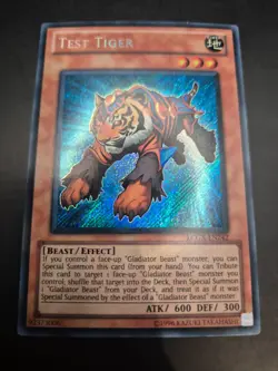 YUGIOH TEST TIGER SECRET RARE NM LCGX-EN242 - Image 1