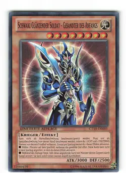 Yugioh SCHWARZ GLANZENDER SOLDAT - GESANDTER DES ANFANGS , ct10-de005 Super Rare - Image 1