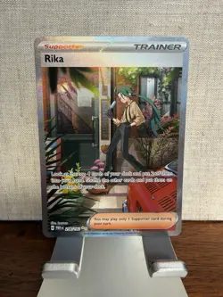 Pokemon TCG Rika 258 Paradox Rift Trainer Special Illustration Card 258/182 - Image 1