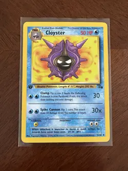 Cloyster - 1ST EDITION - Fossil card #32/62 - Vintage 1999 Pokemon WOTC - NM - Image 1