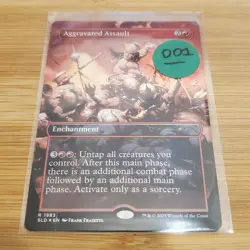 1x Aggravated Assault - Frazetta Foil, Secret Lair, Magic, MTG Card Error, 001 - Image 1