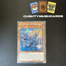 YUGIOH BLUE EYES JET DRAGON SECRET RARE BACH-EN004 1ST EDITION - Image 1