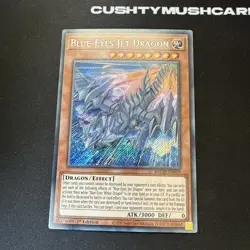 YUGIOH BLUE EYES JET DRAGON SECRET RARE BACH-EN004 1ST EDITION - Image 2