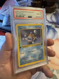 2000 Pokemon Team Rocket #68/82 Squirtle 1st Edition PSA 10 GEM MT TCG CARD - Image 1