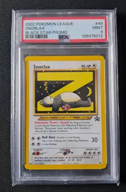 Pokemon card snorlax 49 Wizard Black Star promo PSA 9 MINT - Image 1