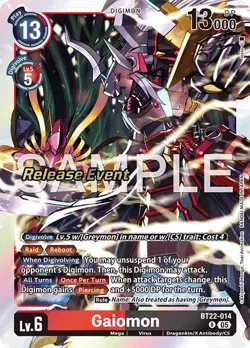Gaiomon [BT22-014] [Cyber Eden Release Event Cards] - Image 1